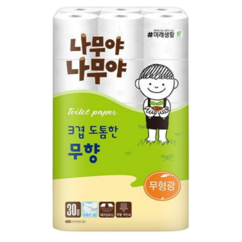 나무야나무야 3겹 도톰한 무향 30m (30롤)