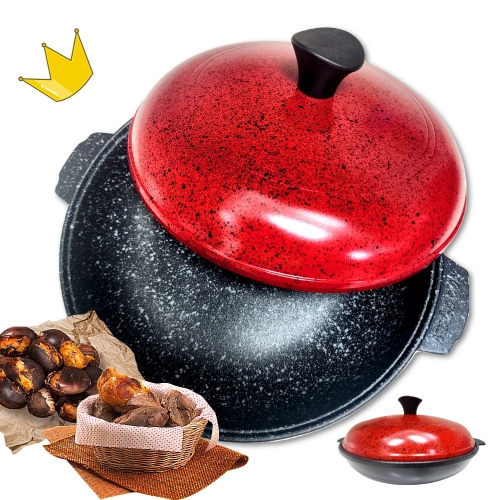 원효 요술팬 고구마냄비 물이 필요없는 직화 군고구마팬 군고구마냄비 26cm 28cm 30cm 무수분냄비_이미지
