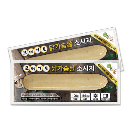 햇살푸드시스템 햇살닭 포테이토 닭가슴살 소시지 100g (1개)_이미지