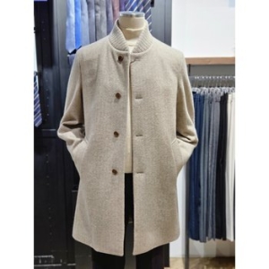 레노마 니트 카라 코트 베이지 RQDMBH66A_이미지