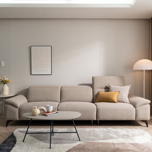 리바트 몰리세 헤드틸팅 패브릭 소파 4인용