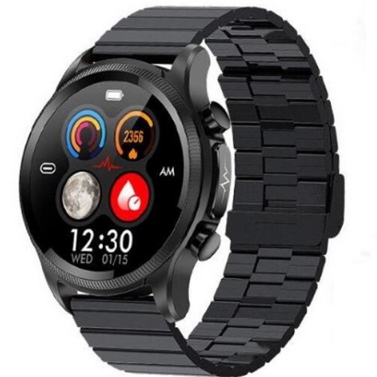 한국어 무채혈 혈당 측정 당뇨검사 스마트워치 (스틸밴드, 해외구매)_이미지