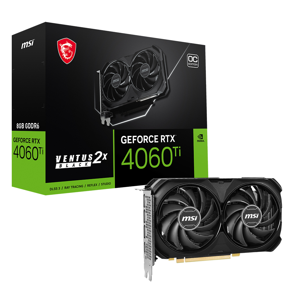 MSI 지포스 RTX 4060 Ti 벤투스 2X 블랙 OC D6 8GB_이미지