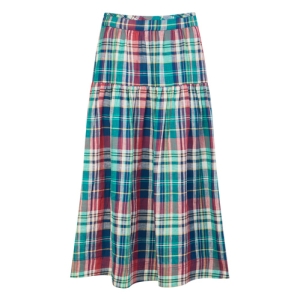 LF 헤지스 마드라스체크 스커트 블루 HSSK6B432B3