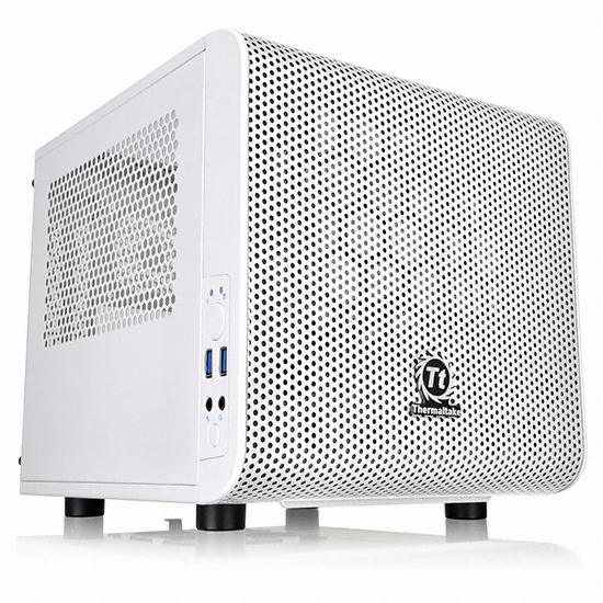 써멀테이크 Core V1 Snow Edition Mini ITX Chassis 마이크로닉스