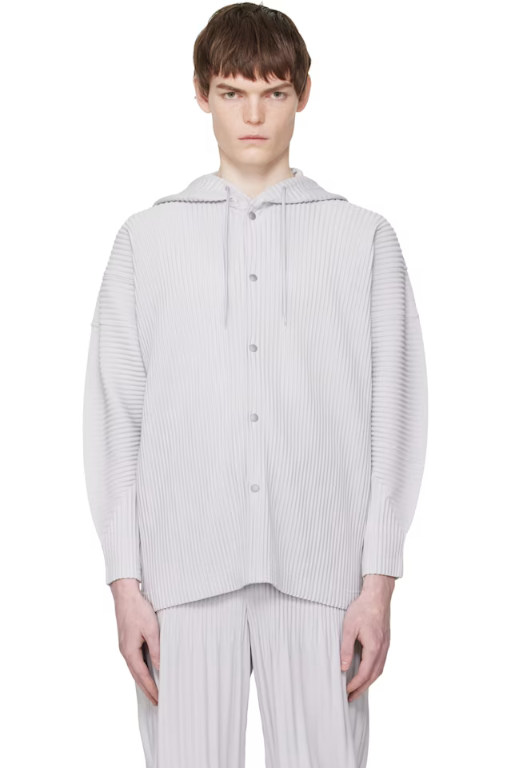  이세이미야케 Homme Plisse Issey Miyake 남성 그레이 먼슬리 컬러 페브러리 후드티 261729M202008