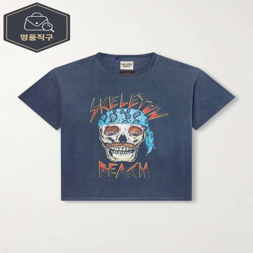 갤러리 댑 B0081954232 스켈레톤 비치 디스트레스 프린트 코튼 티셔츠 SBM-10311