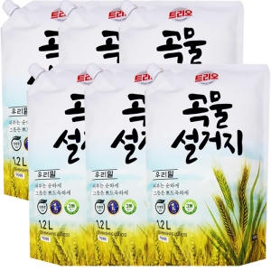 트리오 곡물 설거지 우리현미 리필 1.2L (6개)_이미지