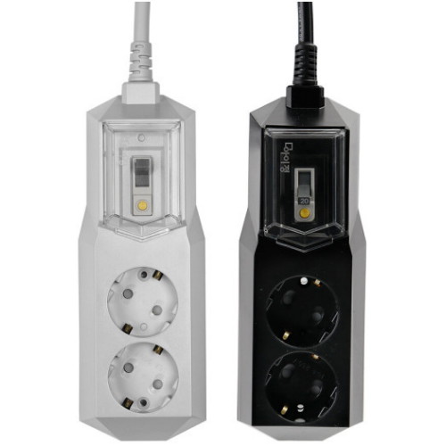 천하지엘씨 아이정 2구 16A 누전차단 고용량 멀티탭 (30cm)