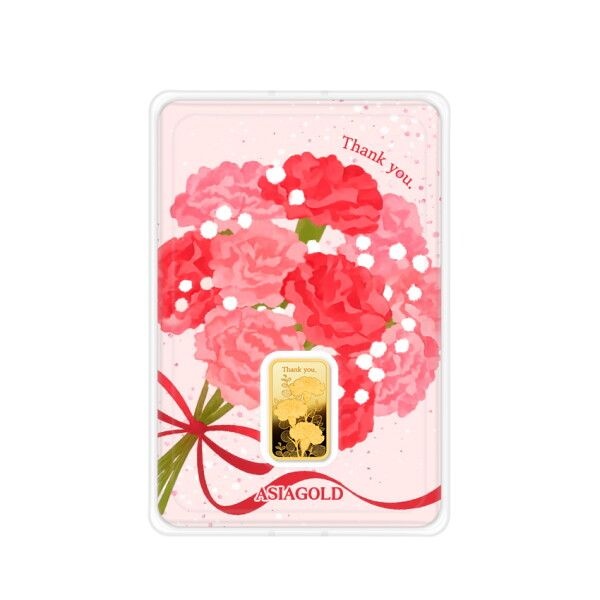 아시아골드 카네이션 24k 순금 잠상 클래식 골드바 1.875g (1개)_이미지