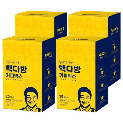 더본코리아 빽다방 커피믹스 Classic 20개입 (4개)_이미지