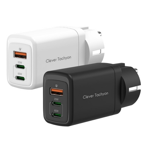 바이퍼럭스 클레버 타키온 PD PPS 65W 3포트 GaN2 접지형 충전기 GM65