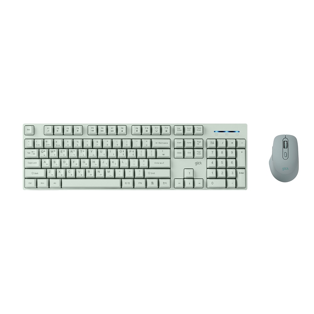지클릭커 오피스프로 WMK629 스탠다드M 무선 키보드 마우스 세트 (그린)_이미지