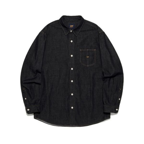 리(LEE) 베이직 데님 셔츠 블랙 LE2503SH03BK 671663_5008521875_이미지