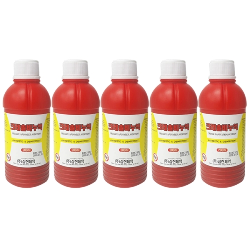 삼현제약 삼현 크레솔비누액 200ml 살균제/소독제 5개이미지입니다. 누르면 해당 게시물로 새창이동합니다.