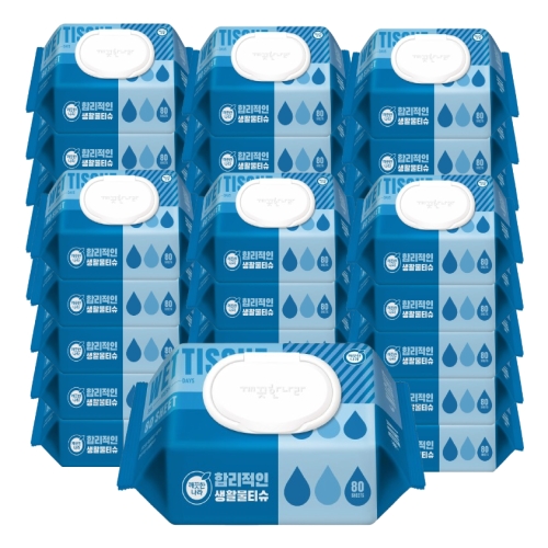 깨끗한나라 합리적인 생활물티슈 캡형 80매 (30팩)