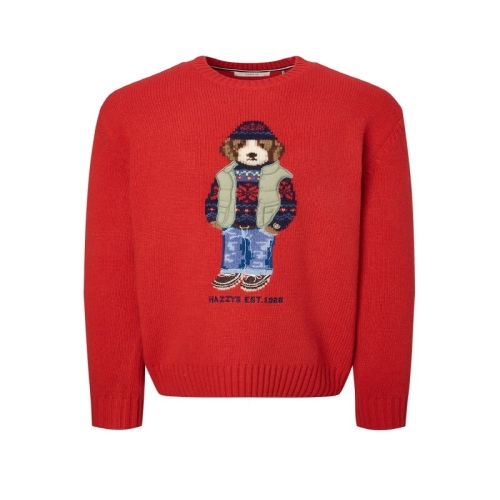  헤지스 남성 홀리데이 해리 인타샤 라운드 니트 HZSW5D751R2