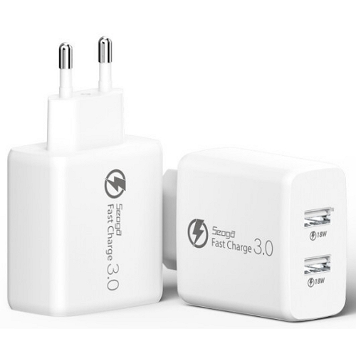 서가 36W 퀵차지 2포트 멀티 충전기 SG-QC3600A (케이블포함)_이미지