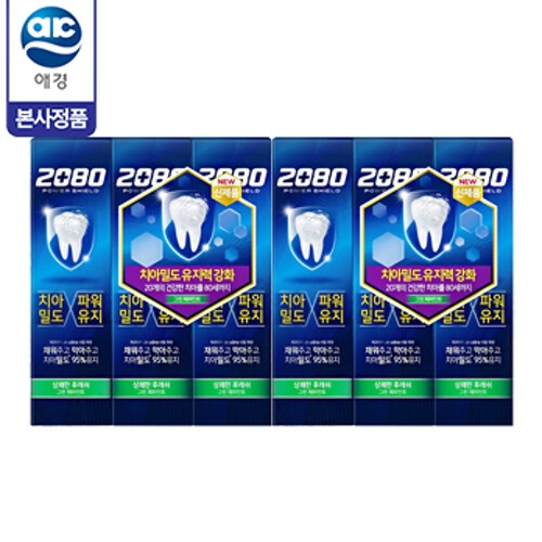2080 파워쉴드 그린 페퍼민트 치약 120g (6개)_이미지