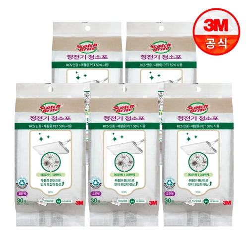 3M 스카치브라이트 일반형 정전기 청소포 대형 300매