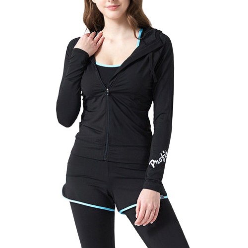 베이직엘르 BEL-S001K 여성 후드집업 래쉬가드 4종세트