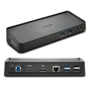 윈도우 맥 OS 서피스 프로 및 노트북용 USB 3.0 듀얼 디스플레이 도킹 스테이션 K33997WW 블랙