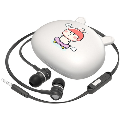 파이니스트랩 카툰 감성 토끼 에디션 케이스 이어폰