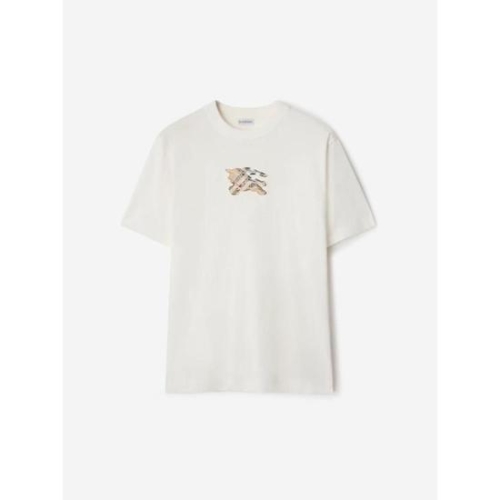 버버리 8116170 CHALK SETH EKD CHECK COTTON T SHIRT_이미지