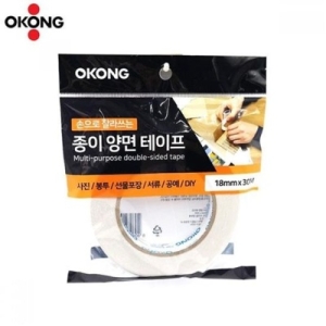 오공  손으로 잘라쓰는 종이 양면테이프 18mm x 30m[1개]