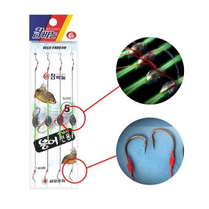 금호조침 붕어 잉어 낚싯바늘 민물 중층 쌍낚시 벌림 채비 다나고 메기 묶음 바늘_이미지