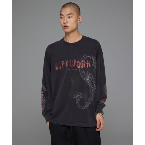가먼트 빈티지 긴팔 티셔츠_LW253TL314