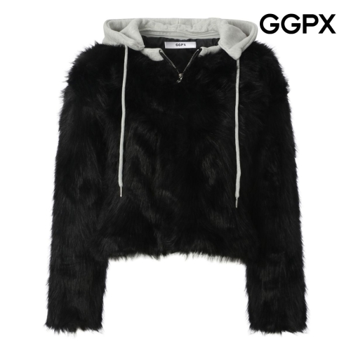 연승어패럴 GGPX 섹시 후드 배색 퍼 점퍼 GP9JP022F