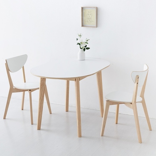 마켓비 RAMIRA 라운드형 HPL 식탁 1200 (RAMIRA의자2개)