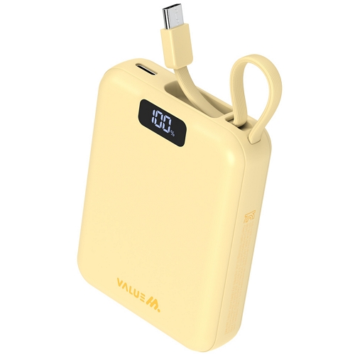 디엠케이코리아 밸류엠 PD 22.5W 케이블 일체형 미니 보조배터리 VM-PA10MNCP 10000mAh_이미지