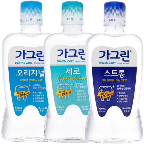 오리지널 750ml x 1개 + 제로 750ml x 1개 + 스트롱 750ml x 1개