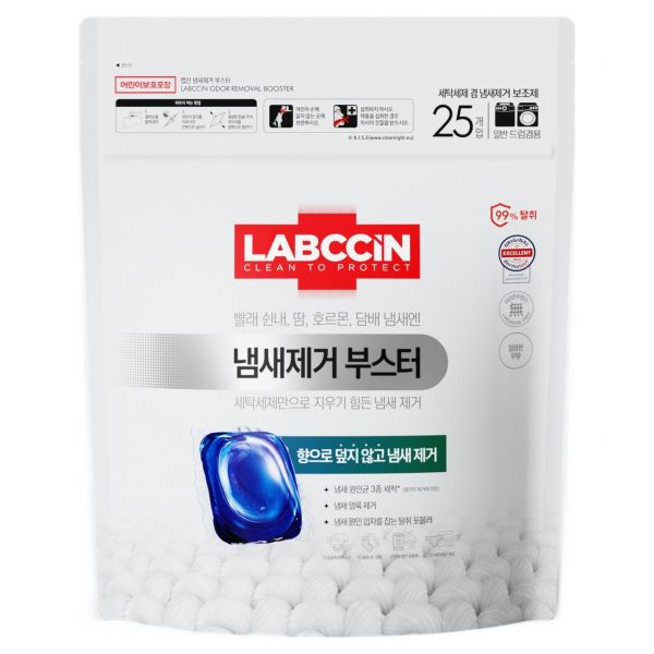 애경 랩신 냄새제거 부스터 캡슐세제 25개입 (4개)