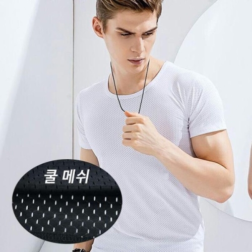ONM 실크 메쉬 반팔 아이스티셔츠 OLC-2002 화이트L 95 본상품선택 화이트_L 95