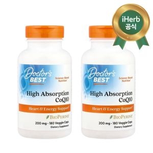 닥터스베스트 고흡수 CoQ10 바이오페린 200mg 180캡슐 (2개)