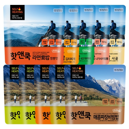 참미푸드 핫앤쿡 발열전투식량 10개 세트(랜덤)_이미지