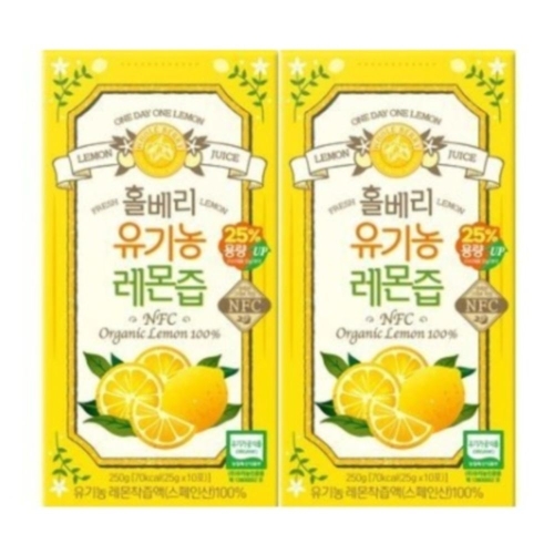 1일1레몬 유기농 레몬즙 25g 10포