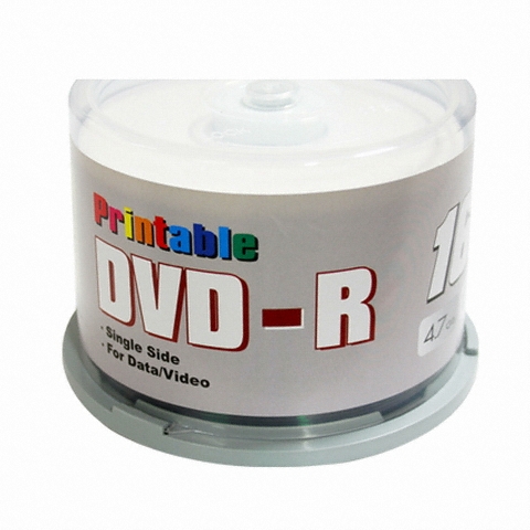 멜로디 DVD-R 4.7GB 16x 프린터블 케익 (50장)