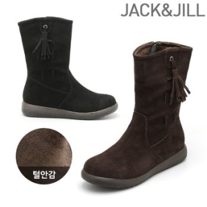 잭앤질 소가죽 태슬 하프 털 부츠 JD4740
