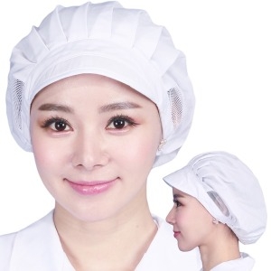 레뷰가운 위생모자 주방 식품공장 청소 귀망사 가공 급식 CA58