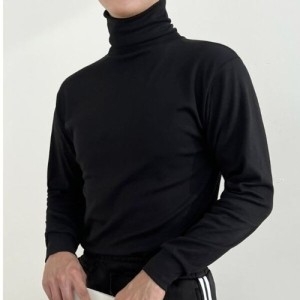 오너클랜 남성 목폴라티 남자 면목티 기본 터틀넥 티셔츠 4색 WC9EFFC_이미지