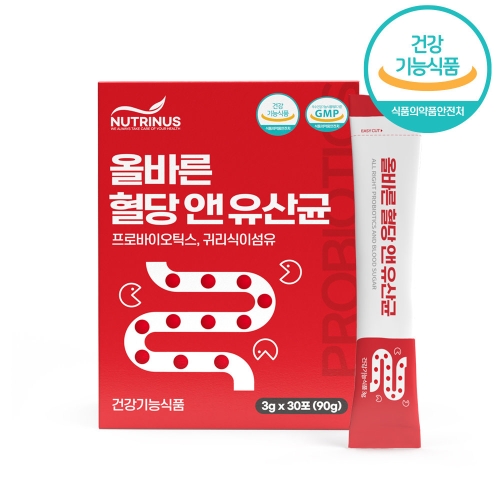 뉴트리너스 올바른 혈당 앤 유산균 3g 30포