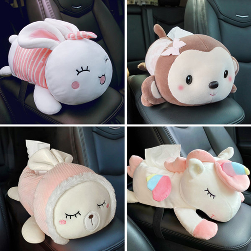 차량용 러블리 동물인형 티슈 커버케이스_이미지