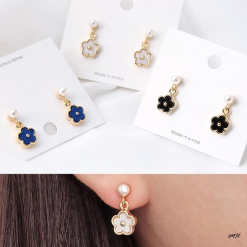 미니아트 드롭 데이지 러블리 아크릴 꽃 패션 귀걸이 16923518