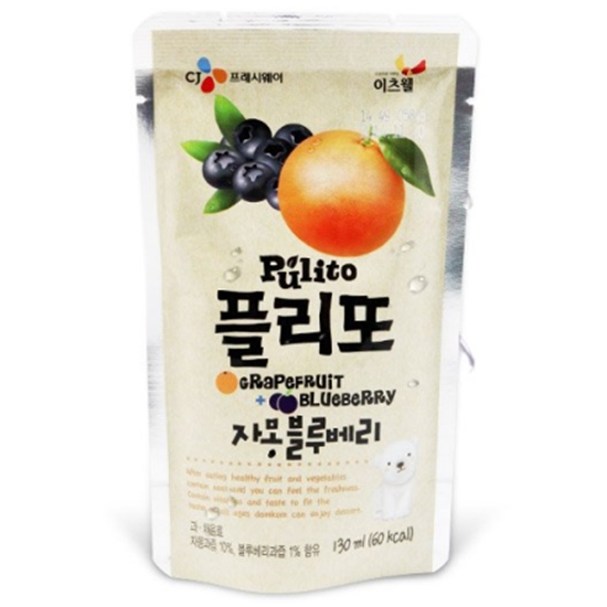 CJ프레시웨이 이츠웰 플리또 자몽블루베리 130ml (40개)_이미지