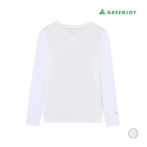 매쉬 패치 UV솔리드 브이넥 티셔츠 GP23KR52W