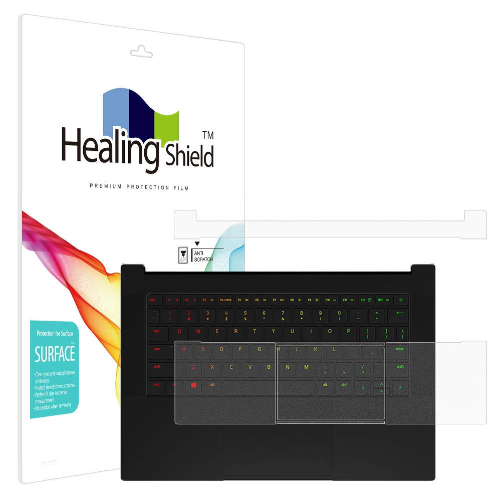 폰트리 힐링쉴드 Razer Blade 14 2021 무광 외부보호필름 팜레스트/터치패드 2매